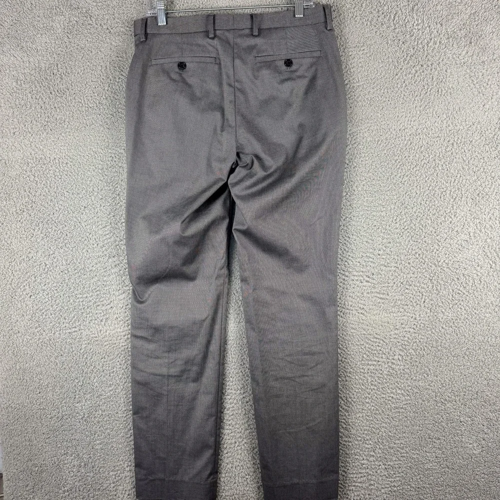 Banana Republic Pants Men 31 Gray Slim Fit Chino Stretch Cotton Flat Front 32x32